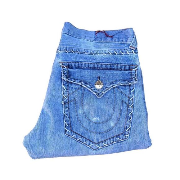 True Religion Jeans Size 34 White Stitch No Tab - Picture 5 of 11
